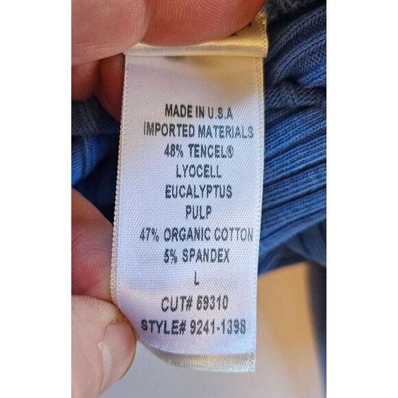 CITIZENS OF HUMANITY Freja V-Neck Ribbed Cardigan Women's Large Yacht Blue - Picture 8 of 8